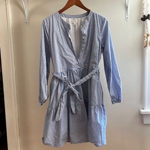 J. Crew pinstripe shirt dress
